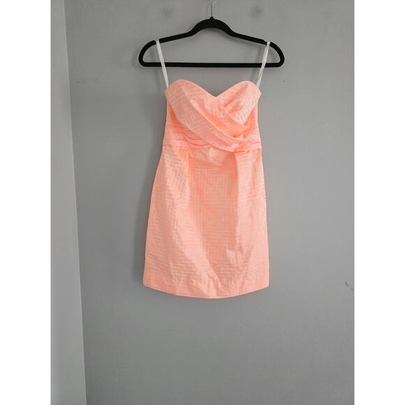 Shoshanna Neon Peach Tube Dress O - Picture 2 of 3